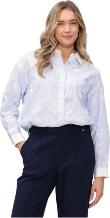 Nukus Nukus, Dames, Blouses & Shirts, Blauw, Maat: XL Katoen