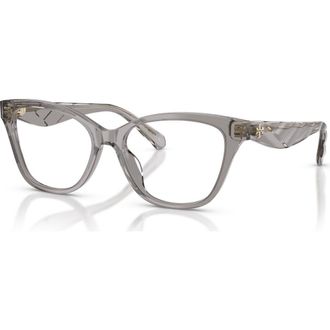 Tory Burch 53mm Cat Eye optical glasses in Grey at Nordstrom