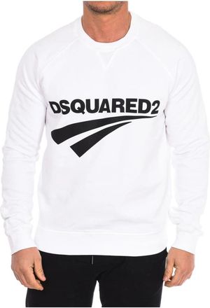Dsquared2 Sweatshirt - Heren - Sweatshirts - Wit - S - Katoen - Hoodies & sweatvesten