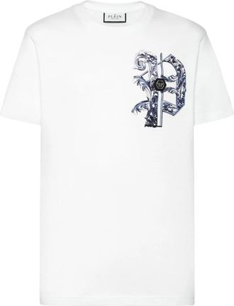 Philipp Plein T-Shirt Round Neck SS Skull - Heren - T-shirts - Wit - 4XL - Katoen - Tops