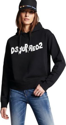 Dsquared2 Black Graphic Hood Sweatshirt