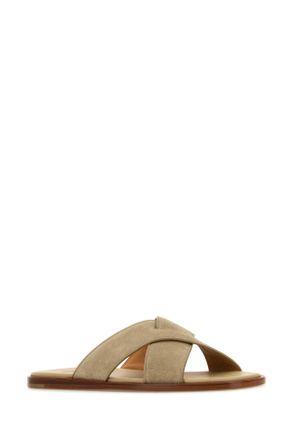 Churchs Mens Sand Suede Slippers Desert Flat Shoes