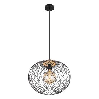Globo Lighting L&aacute;mpara Colgante - Lacky - Negro - Metal - &Oslash; 40cm - E27 - - Globo