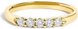 House of Brilliance 14K Gold 1/4 Ctw Diamond 5 Stone Band Ring in Yellow Gold at Nordstrom, Size 5.5