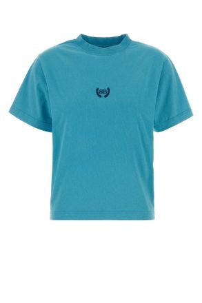 Balenciaga Turquoise Cotton T Shirt