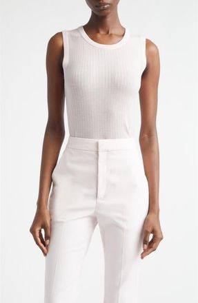 A.L.C. Mick Rib Ultrafine Merino Wool Tank in Cherry Blossom at Nordstrom, Size X-Small