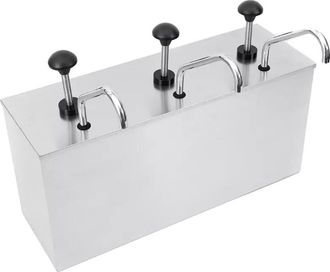 OEM Dispensador De Salsas, Acero Inoxidable, Dise&ntilde;o Con Bomba, Capacidad De 4 Litros