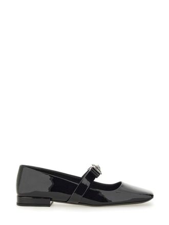 Versace Patent Leather Ballerina Gianni Ribbon