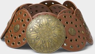 Simons Womens Eyelet disc wide belt