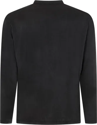 Tom Ford Mens Henley Shirt Black Silk Sleepwear