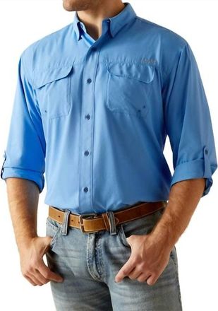 Ariat Venttek Outbound Button Up Shirt In Blue