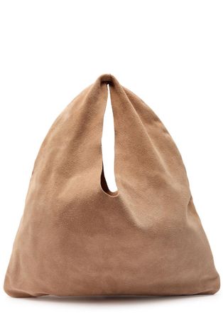 The Row The Row Small Bindle Suede top Handle bag - Beige - One Size