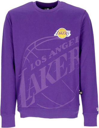 New Era NBA Lakers Crewneck Sweatshirt Paars - Heren - Sweatshirts - Paars - XL - Katoen - Hoodies & sweatvesten
