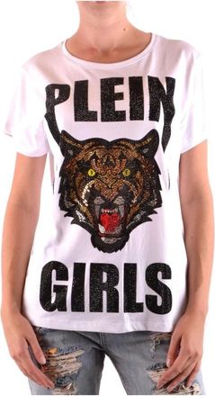 Philipp Plein Unique Print T-shirt - Dames - T-shirts - Wit - XS - Katoen - Tops