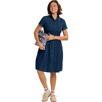 Brakeburn Antonia Button Front Denim Dress in Blue at Nordstrom, Size 12