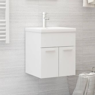 vidaXL Mueble Con Lavabo Blanco Madera De Ingenier&iacute;a Vidaxl