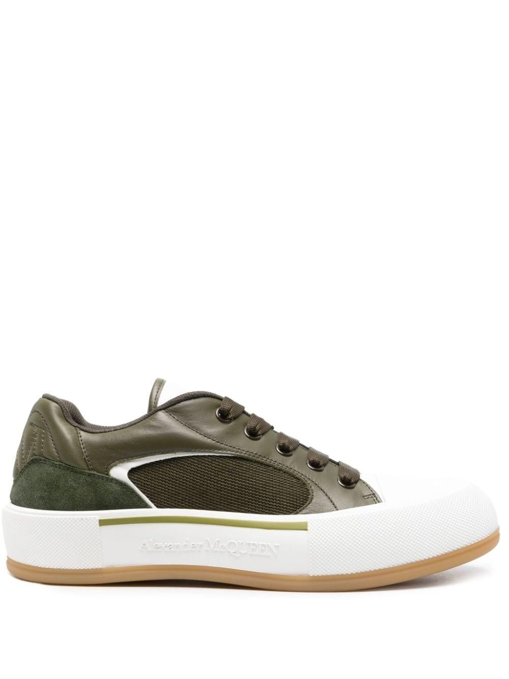 スニーカー alexander mcqueen Sea green leather Tread Slick sneakers Alexander Mcqueen Sea Green Leather Tread Slick Sneakers for