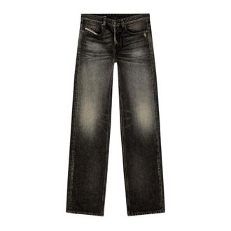 Diesel Straight Jeans, male, Black, Size: W30 D-Macro Straight Jeans