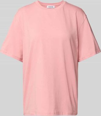 Edited T-Shirt mit geripptem Rundhalsausschnitt Modell Milly in Pink, Gr&ouml;&szlig;e 34