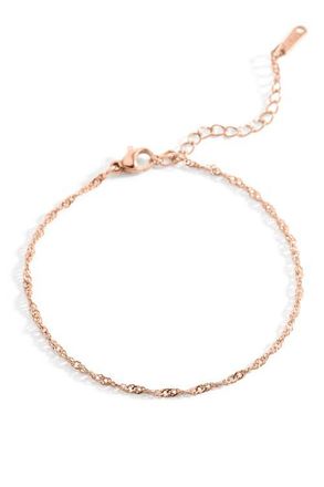 Mint & Lily Singapore Twist Bracelet in Rose Gold-Tone at Nordstrom