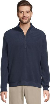adidas Golf Ultimate365 Terry Cloth 1/4 Zip Golf Pullover Mens Short Sleeve Knit Collegiate Navy : LG