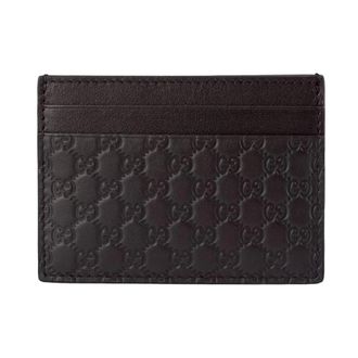 Gucci Accessoires, Heren, Zwart, ONE Size, Leer, Card Case Microguccissima