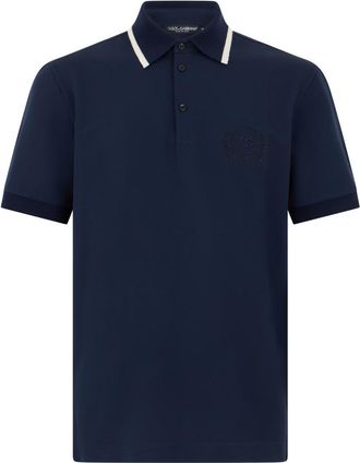 Dolce & Gabbana Navy Blue Logo Polo