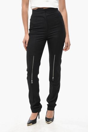 Alexander McQueen Pantaloni 4 Tasche in Lana con Zip sulle Ginocchia Alexander McQueen