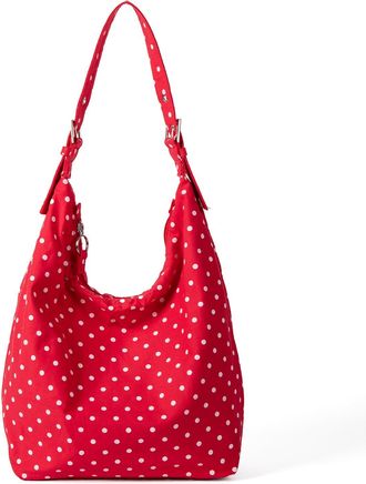Generic Women Polka Dot Tote Bag Large Versatile Shoulder Bag Commute Handbag (Red)