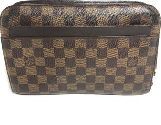 Louis Vuitton Brown Damier Canvas Ebene Damier Canvas Clutch Bag Pouch (Pre-Owned)