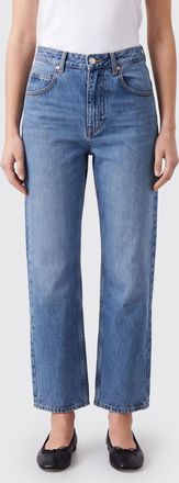Isabel Marant Jeans cropped Dakota in denim a vita media