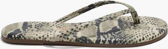 Tkees Womens Lily Vegan Animal Flip Flop In Sandsnake