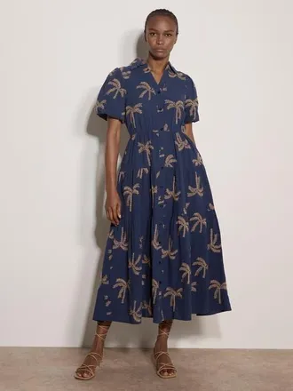 Apricot Embroidered Midaxi Dress in Blue at Nordstrom, Size Xx-Large