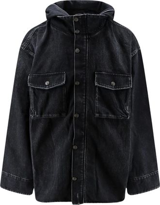 Balenciaga Black Logo Hood Jacket