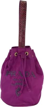Prada Pre-owned Bucket Bags, female, Purple, Size: ONE SIZE Pre-owned Fabric prada-bags