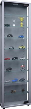 ebuy24 Ebuy24 - Vitrina De Vidrio Vcm De Pie Vitrina De Vidrio Con Vidrio De Seguridad Esg Dimensiones Aprox. Al. 115 X An. 33 X P. 18 Cm Vidrio De Gabinete 