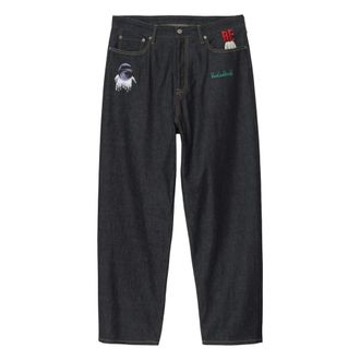 Undercover Geborduurde jeans - Heren - Jeans - Blauw - Maat: L Katoen