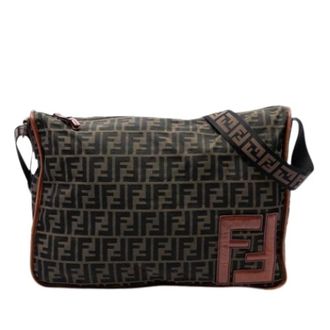 Fendi Pre-owned Canvas Crossbody Bag - Dames - Pre-owned - Bruin - Maat: ONE Size Leer