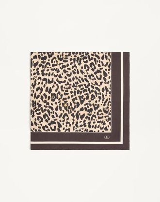 Valentino Garavani Foulard Fauve &Eacute;clat In Seta Donna ANIMALIER UNI