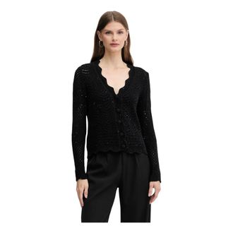 Fracomina Dames, Truien, Zwart, Maat: Xs/S Viscose