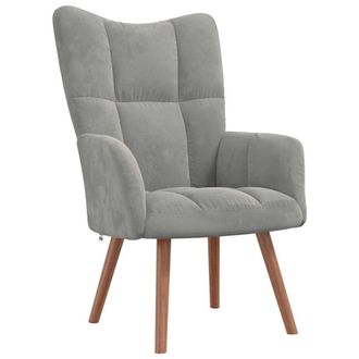 vidaXL Sill&oacute;n De Relax De Terciopelo Gris Claro Vidaxl