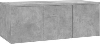 vidaXL Mueble para TV madera contrachapada gris hormigón 80x34x30 cm vidaXL
