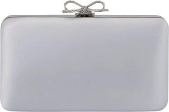 Self Portrait Satijnen Avondtas - Dames - Clutches - Blauw - ONE Size - Satijn - Tassen