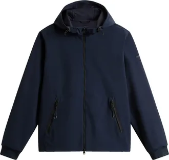Woolrich Blue Soft Shell Full Zip Hoodie