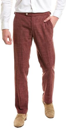 Richard James Flat Front Wool & Linen-Blend Trouser