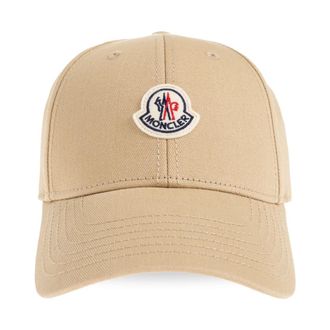 Moncler Caps, female, Beige, Size: ONE SIZE Logo Baseball Cap