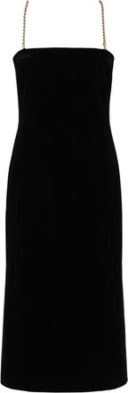 Ferragamo Midi Tube Dress With Twisted Chain Straps