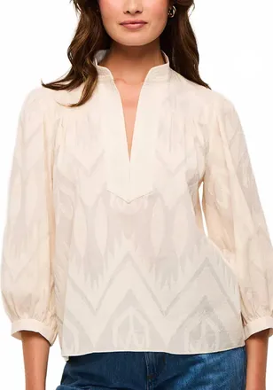 Figue Danilia V- Neck Top In Biscotti
