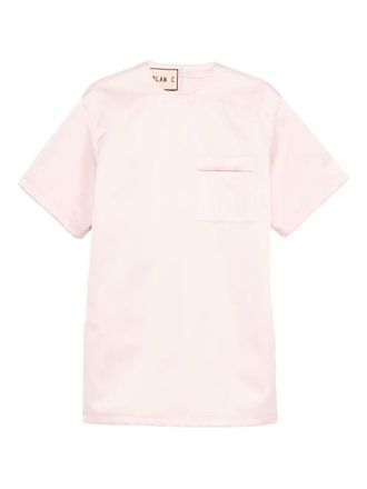 Plan C pocket-detail short-sleeve mini dress - Pink