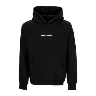 PROPAGANDA Hoodies, male, Black, Size: XS Black Lightweight Hooded Sweatshirt Casino Style